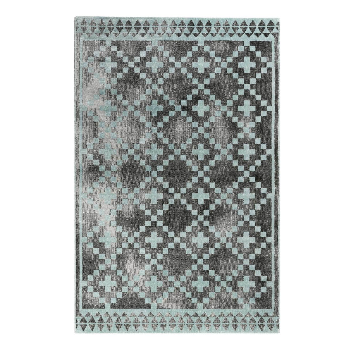 Tapis salon velours ras à motif ,  PLEASURE 2.0 turquoise, WECON HOME