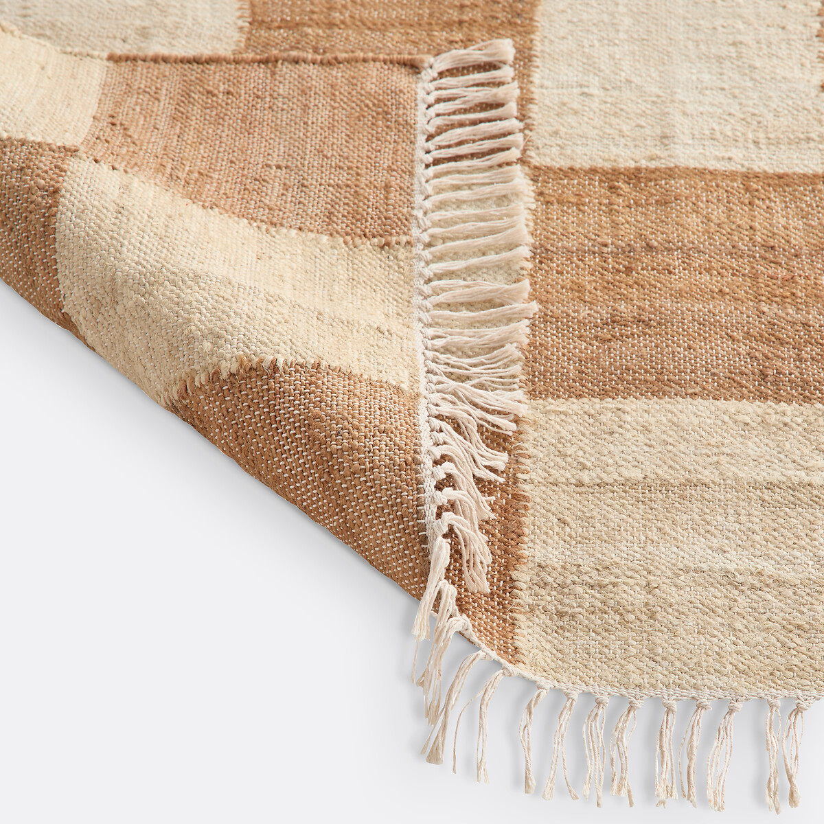Tapis 78% jute, motif damier, Ionisa naturel, LA REDOUTE INTERIEURS