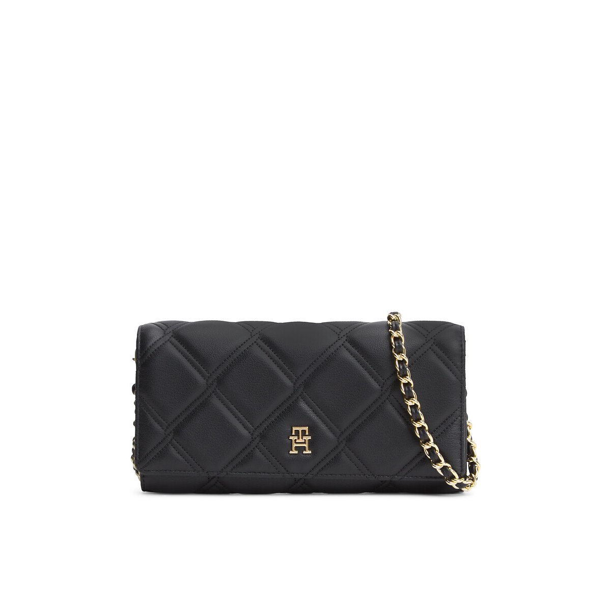 Portefeuille matelassé, avec chaîne noir, TOMMY HILFIGER