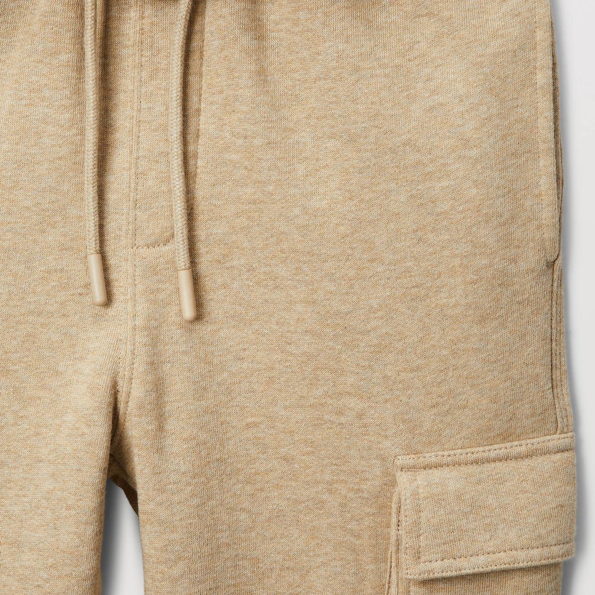 Jogging cargo en molleton uni en coton BIO GOTS etoffe, MONOPRIX