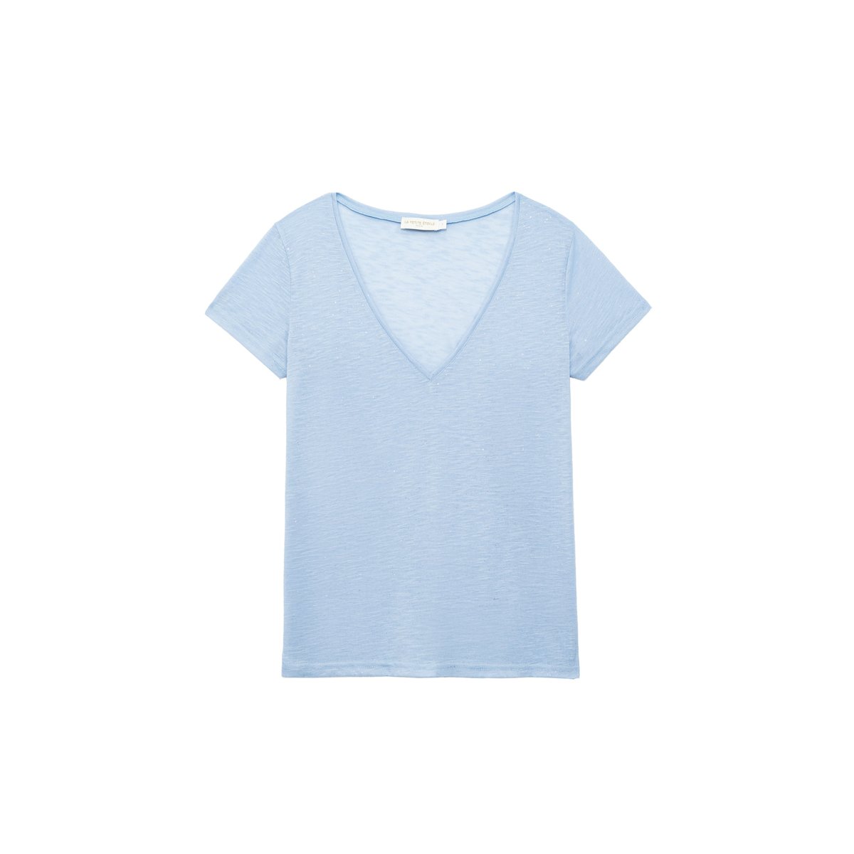 Tee shirt col v manches courtes ELVIE6 21-ciel, LA PETITE ETOILE