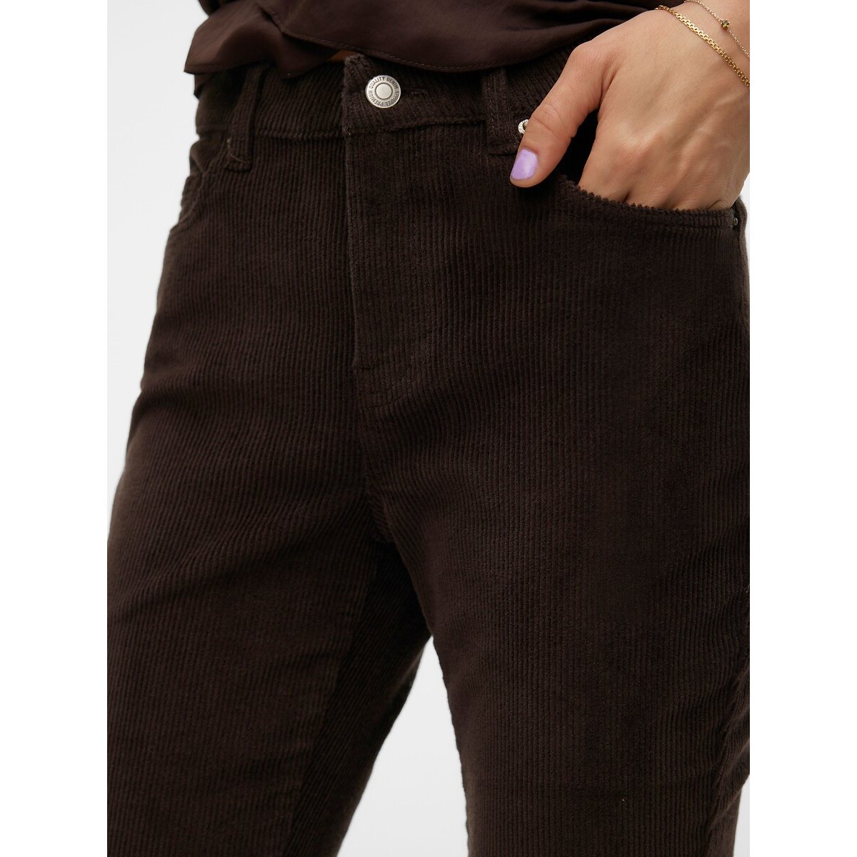Pantalon large chocolat, VERO MODA