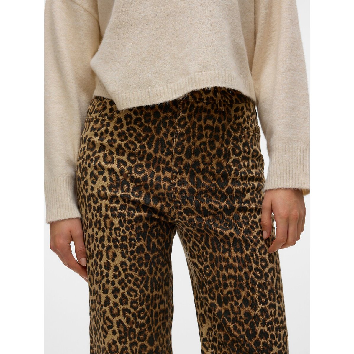 Jeans large imprimé léopard, VERO MODA