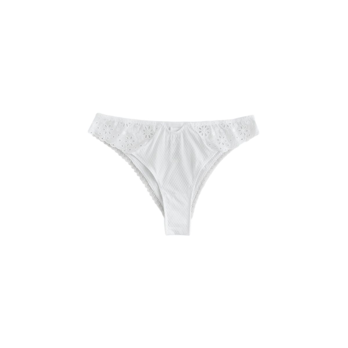 Slip brésilien brodé blanc, NEXT