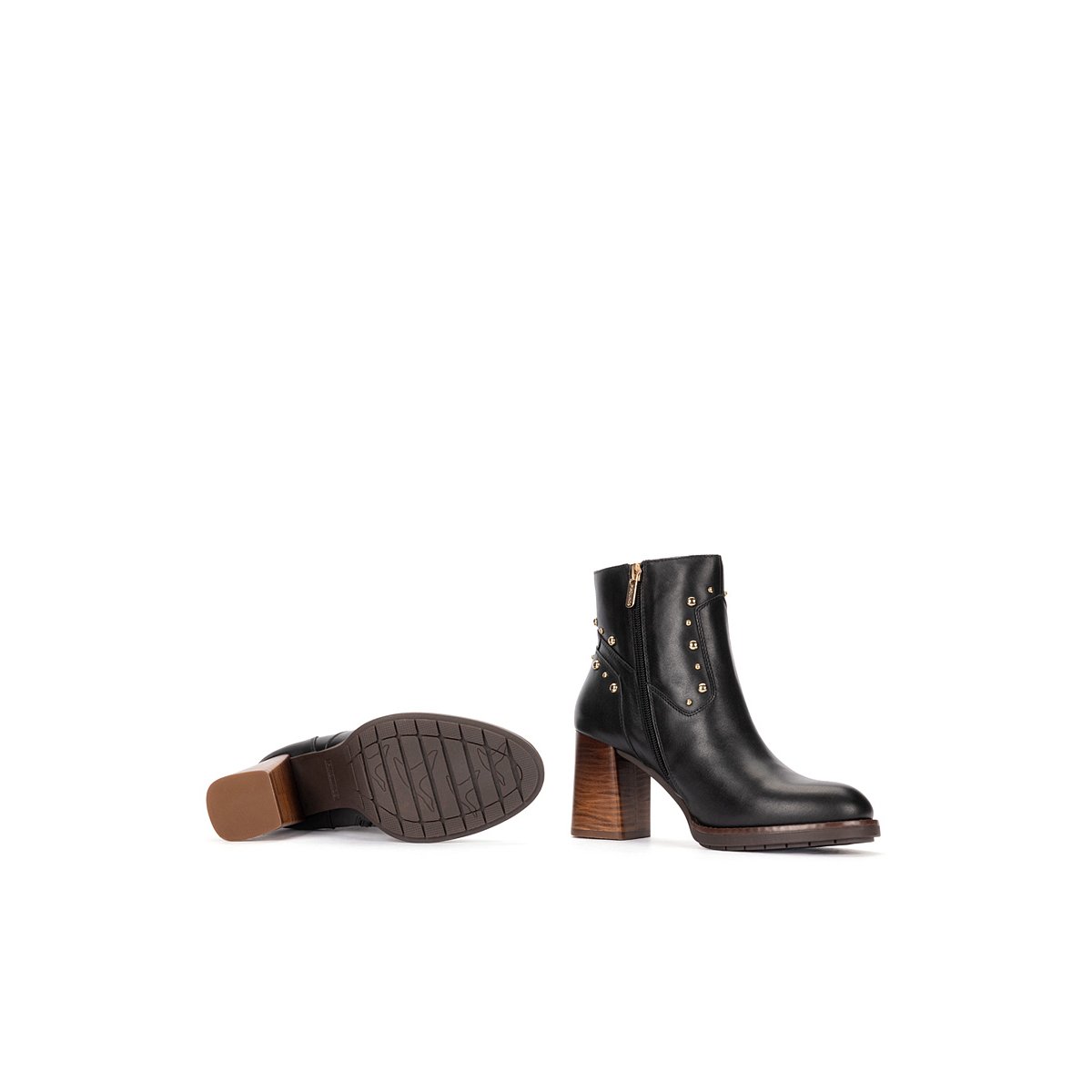 Bottines à talon cuir Palencia black, PIKOLINOS