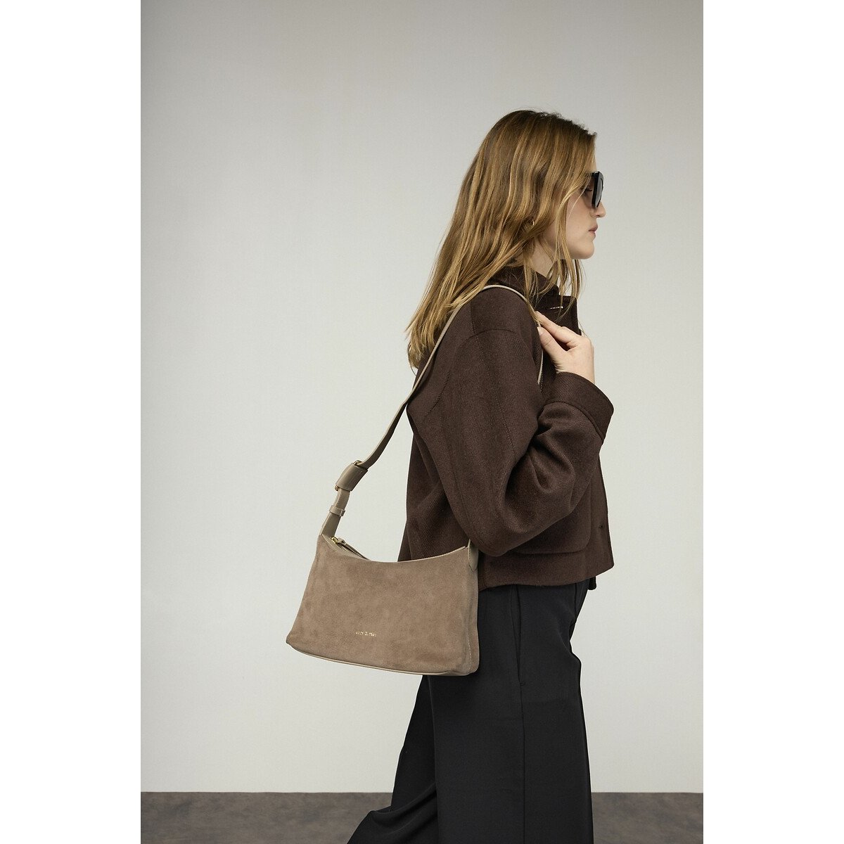 Borsa da portare a spalla in pelle, Bowie grezzo, NAT & NIN