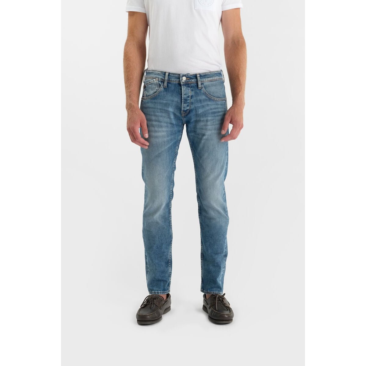 Jeans slim stretch 700/11, longueur 34 blue, LE TEMPS DES CERISES