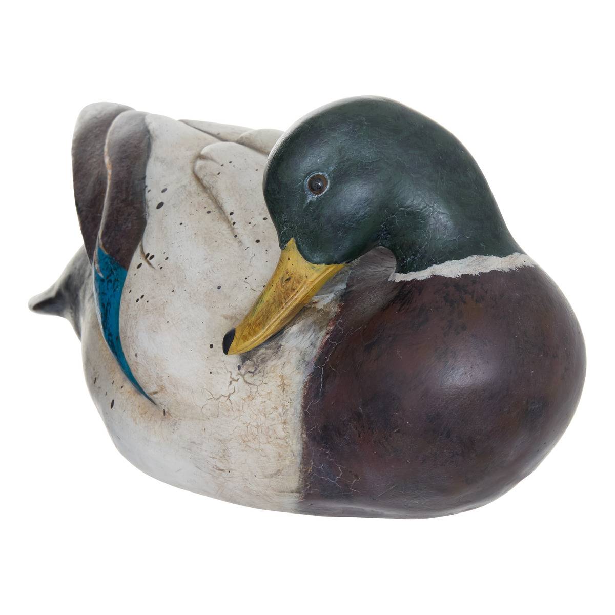Statuette canard L28,5cm VITTO gris, ATMOSPHERA