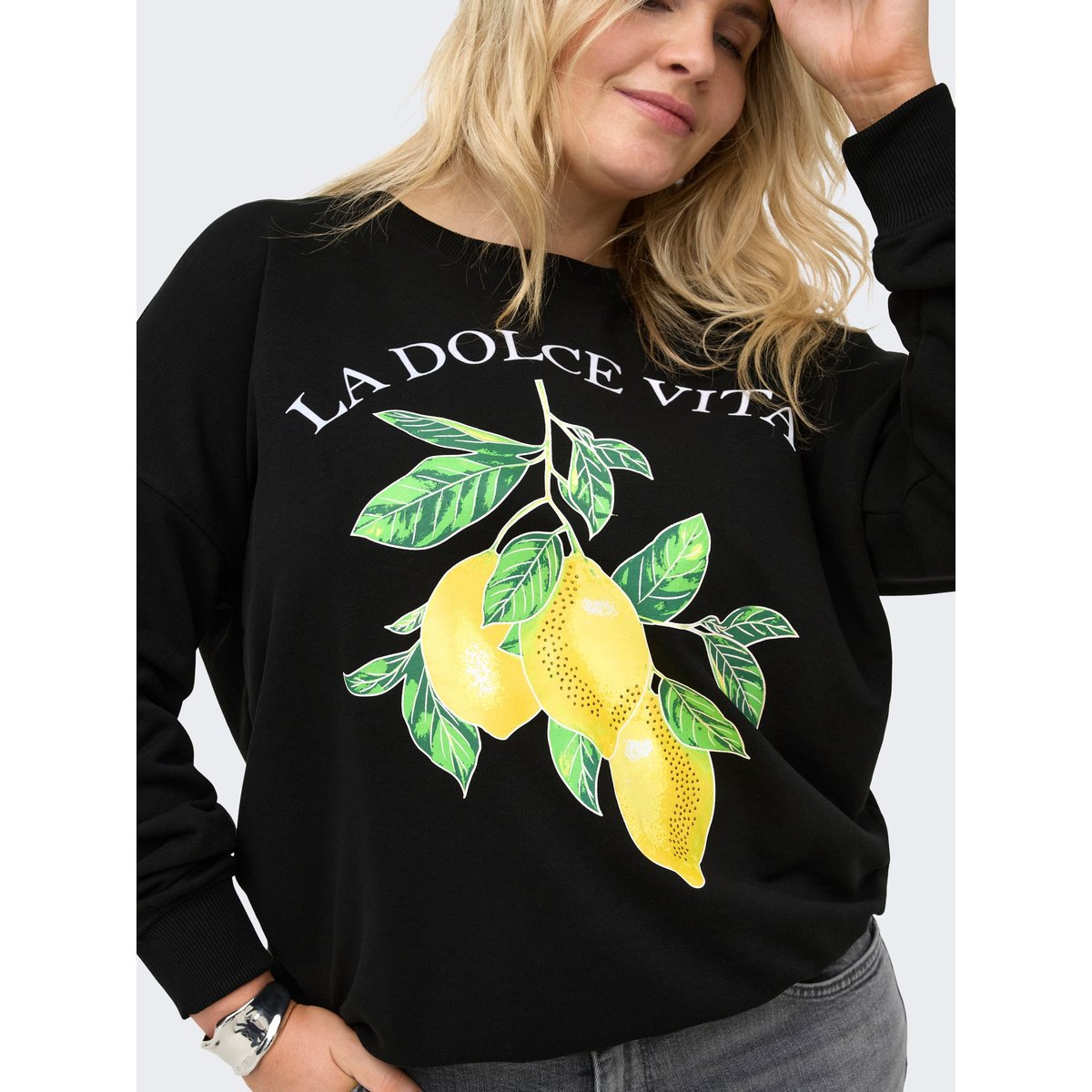 Sweat-Shirt noire - black, ONLY CARMAKOMA