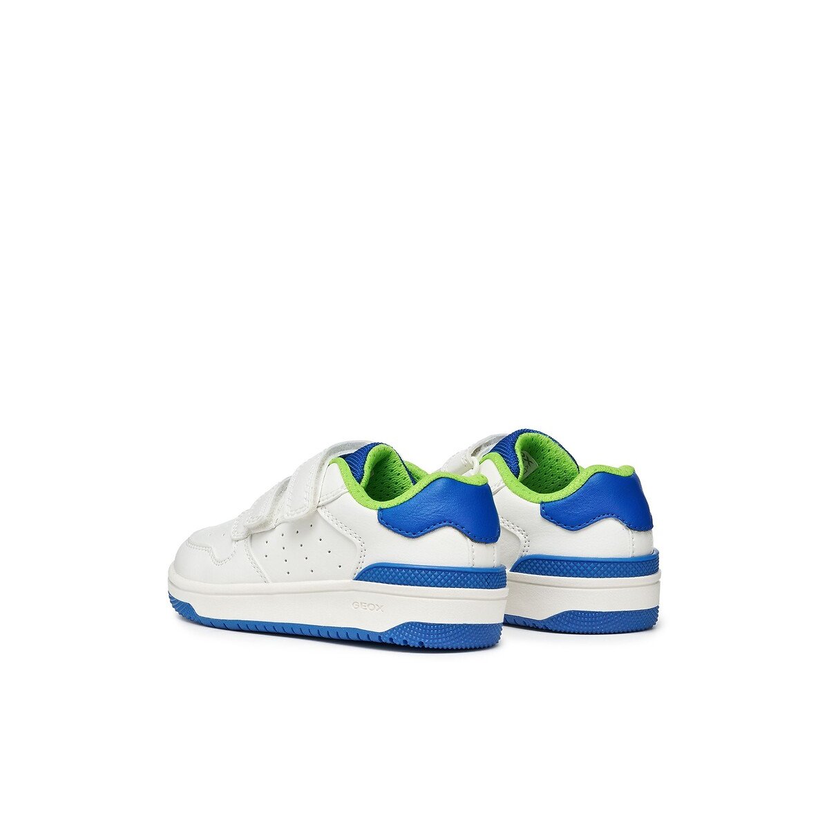 Kids Washiba Breathable Trainers with Touch 'n' Close Fastening black/white/blue, GEOX