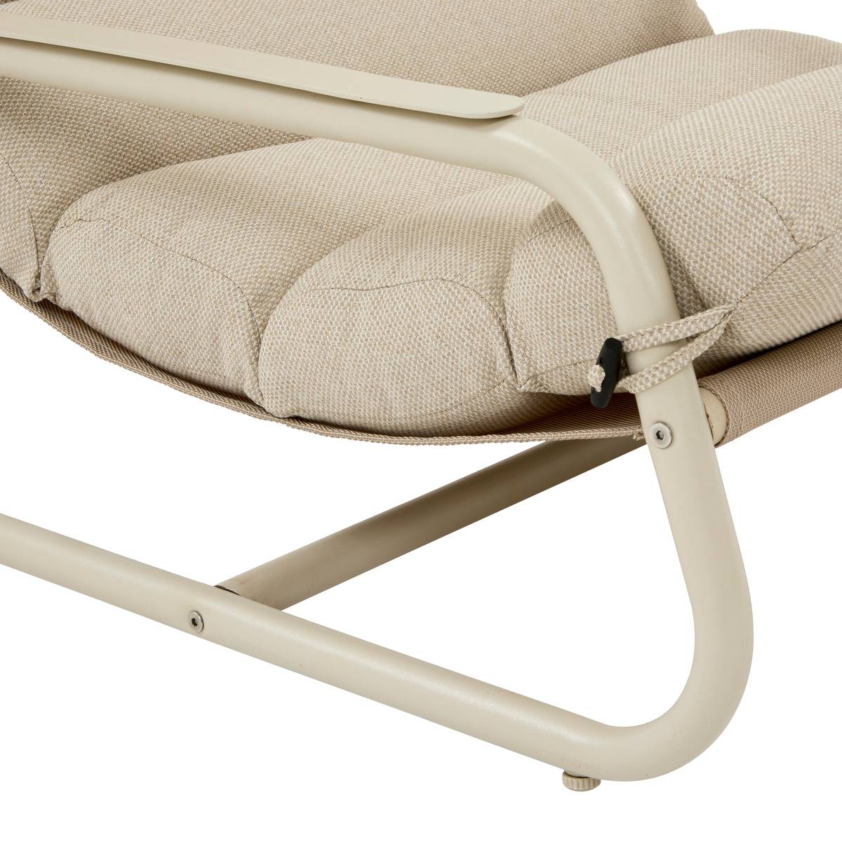 Fauteuil relax de jardin en acier CELESTAM argile, HESPERIDE