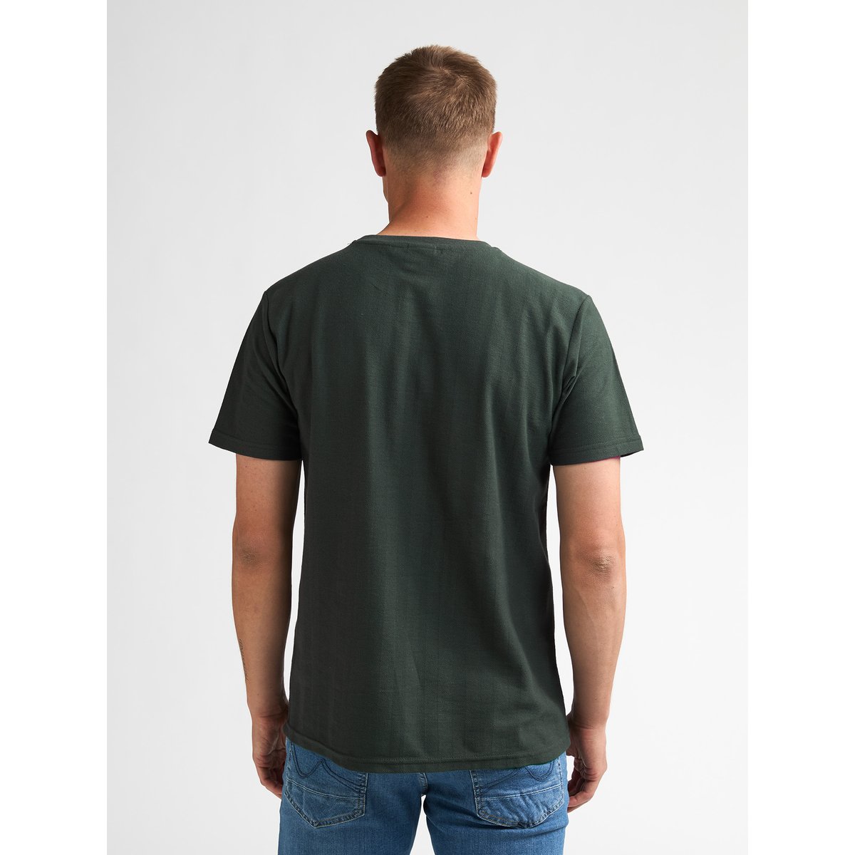 T-shirt à motif chevrons hayden vert deep green, PETROL INDUSTRIES