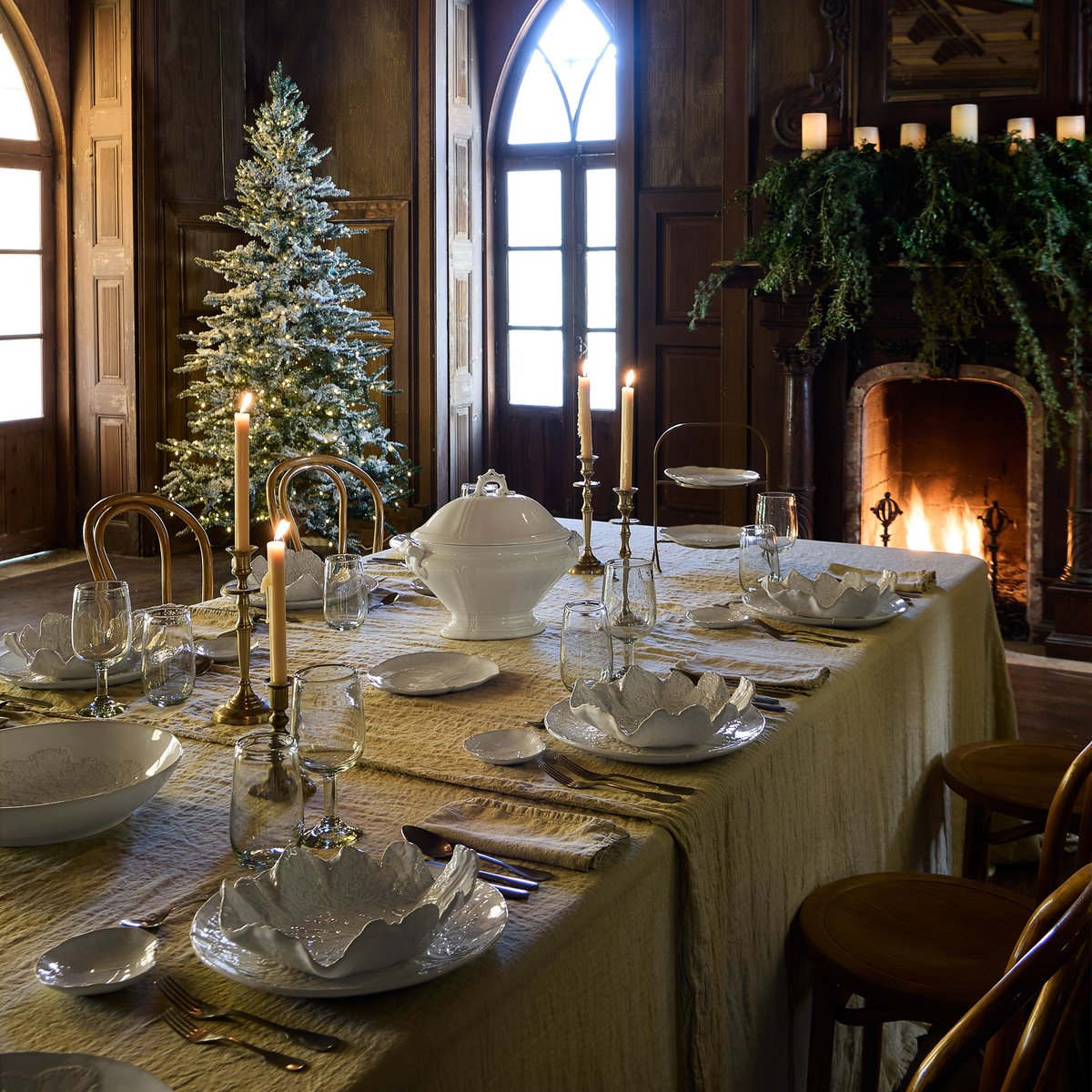 Centre de Table Feuille Silvina fennel white, COSTA NOVA