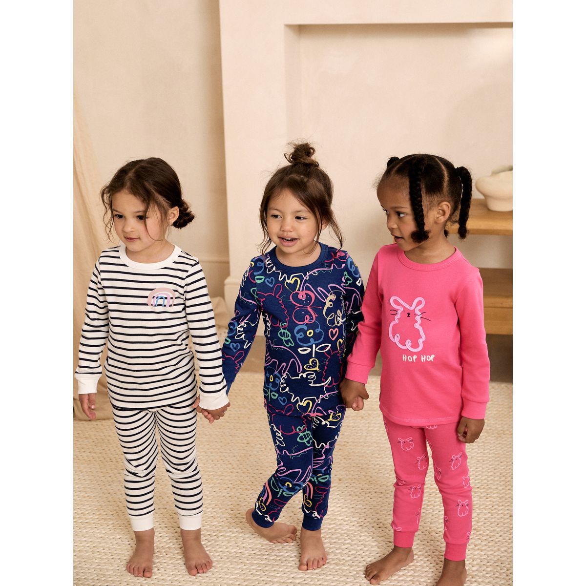 Pyjama douillet, lot de 3 rose, NEXT