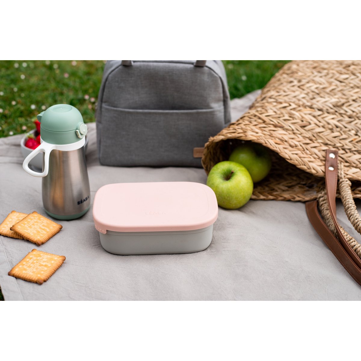 Boîte repas rose, gris, BEABA