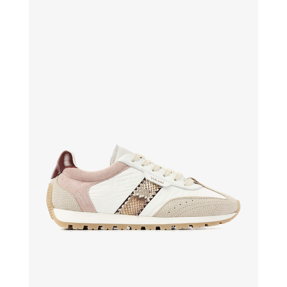 Baskets SCOTT SARA beige,multicolore,rose,snake print,blanc, VIA VAI