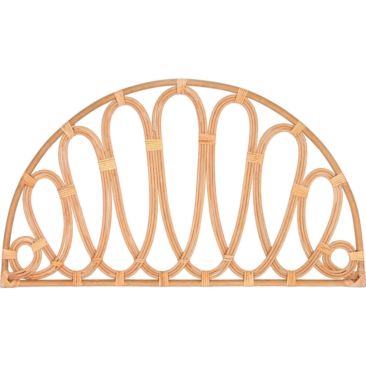 Tête de lit en bambou et rotin style scandinave Scandi naturel bambou clair et rotin, RECOLLECTION
