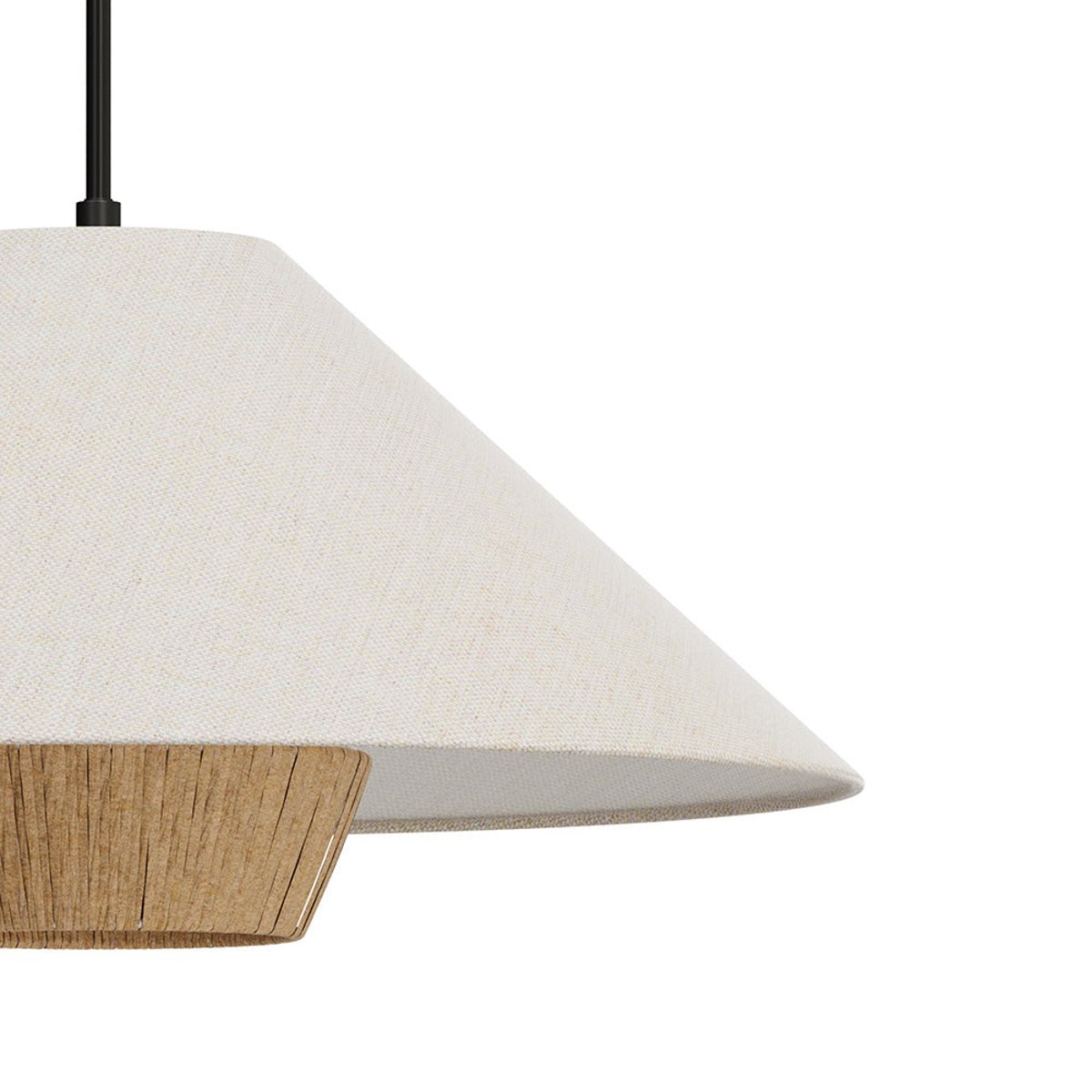Suspension en lin et raphia - ROMA beige, MAISON PAVANE