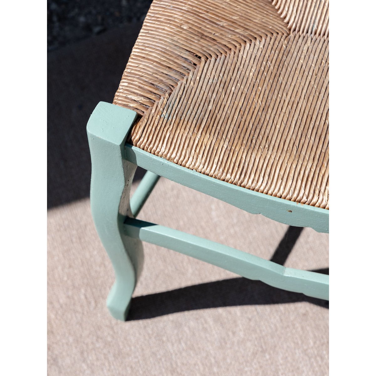 Lot de 4 chaises en bois vertes Claude N°1472 - Bon état vert, DEBONGOUT