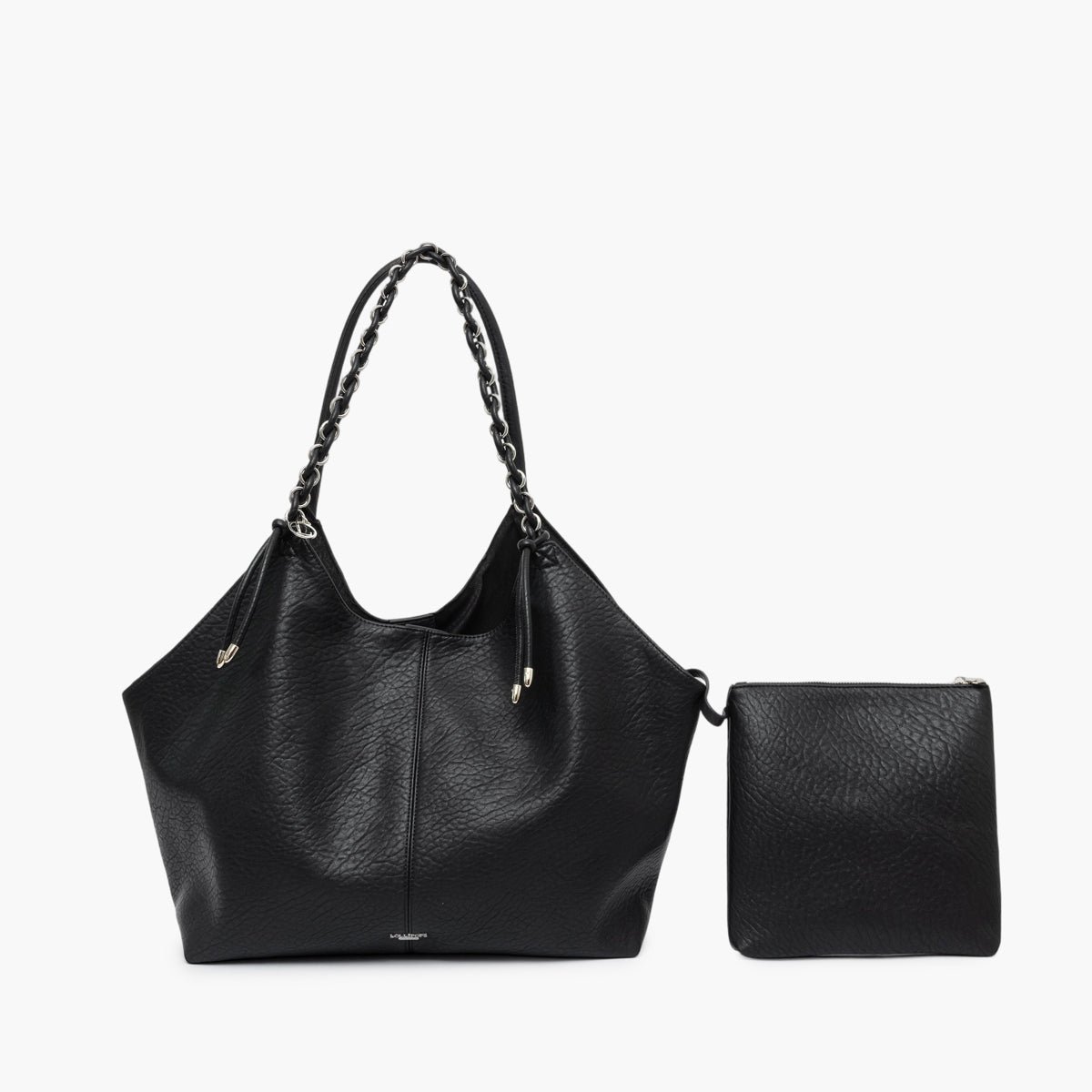 Grand sac shopper Traicy L argenté,noir, LOLLIPOPS