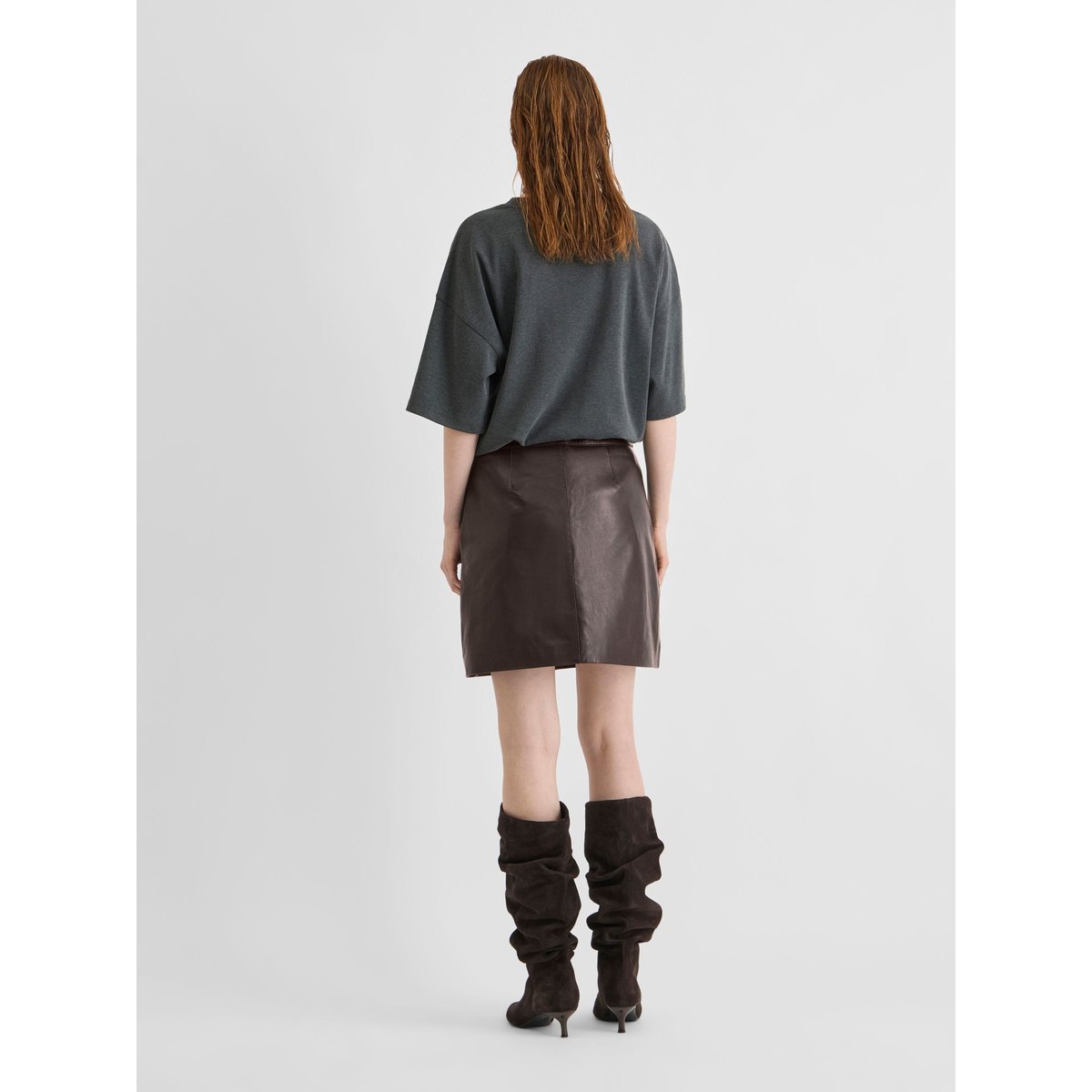 Mini-Jupe marron - coffee bean1, ROUGE EDIT