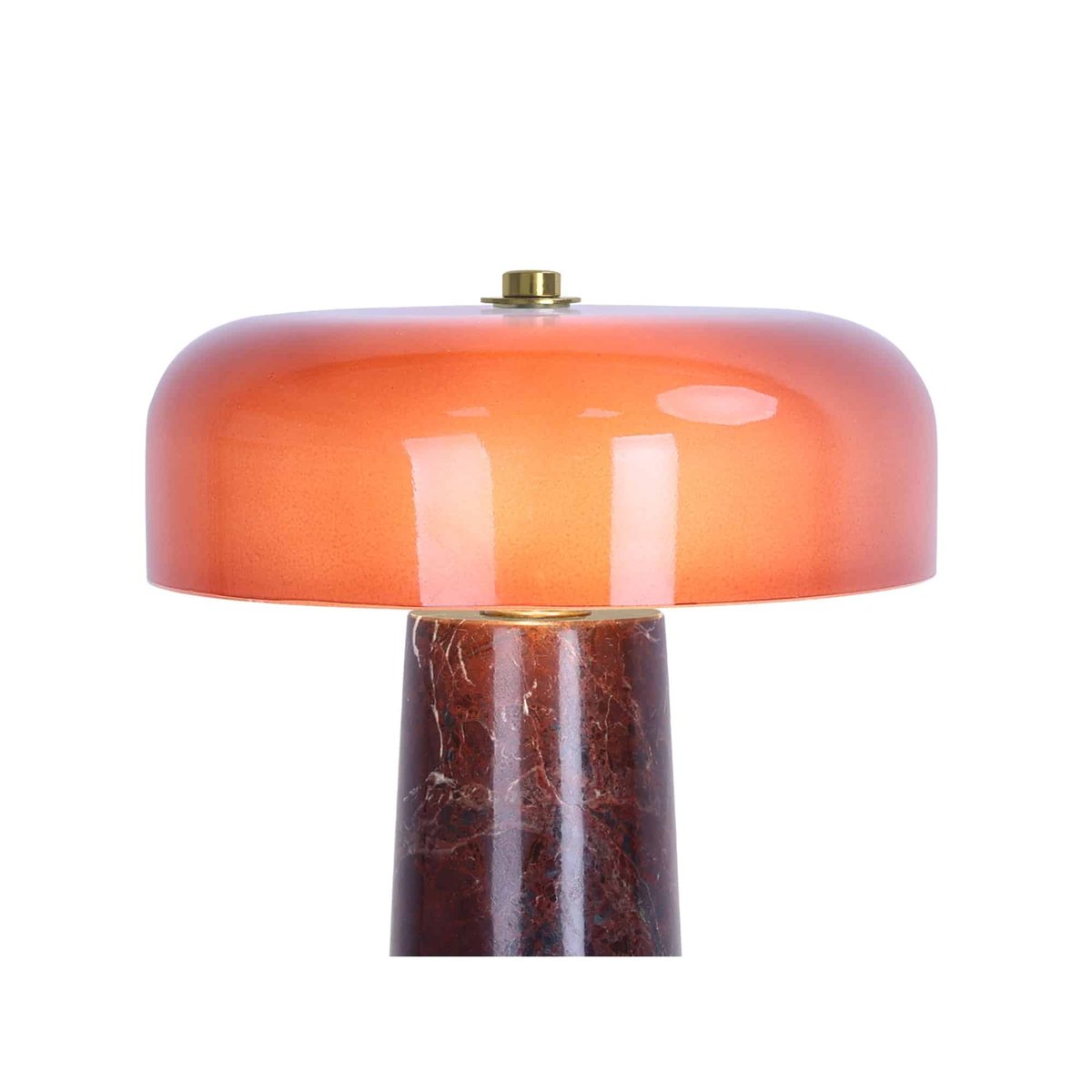 Lampe De Table Marbre LAZIO CONE rouge bordeaux, LEITMOTIV