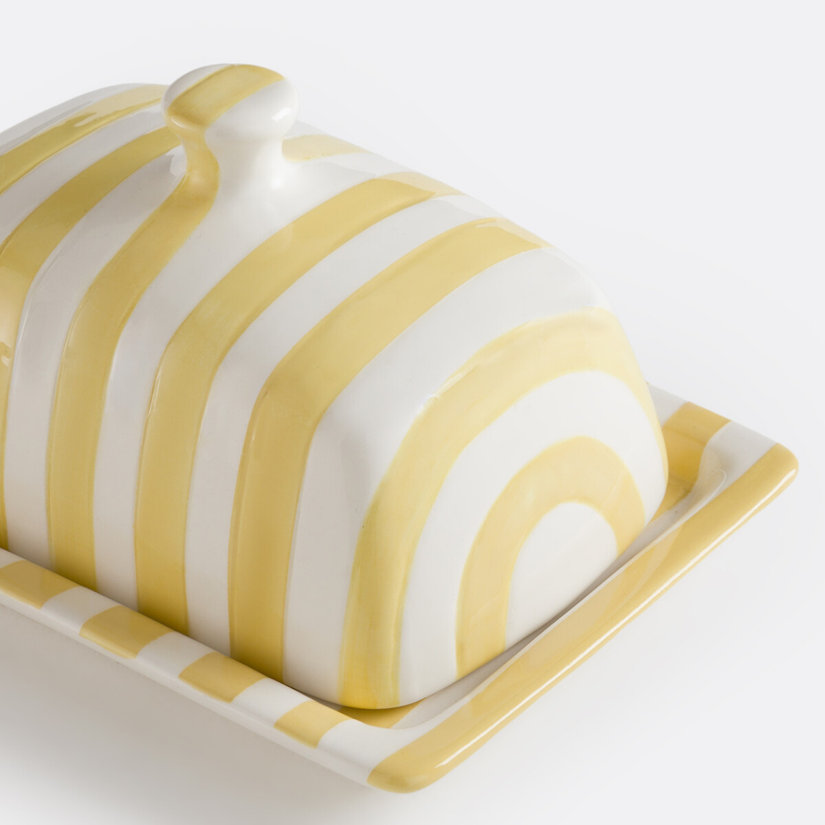 Darcy Dolomite Butter Dish yellow, LA REDOUTE INTERIEURS
