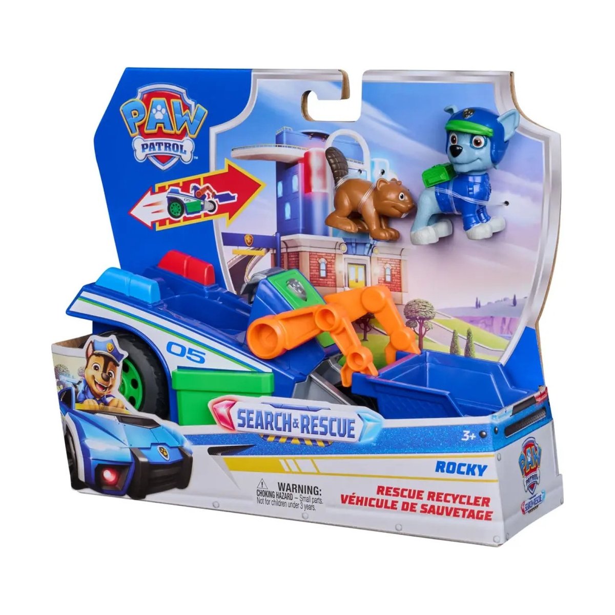 La Pat Patrouille Rescue Recycle Véhicule de Sauvetage multicolore, SPIN MASTER
