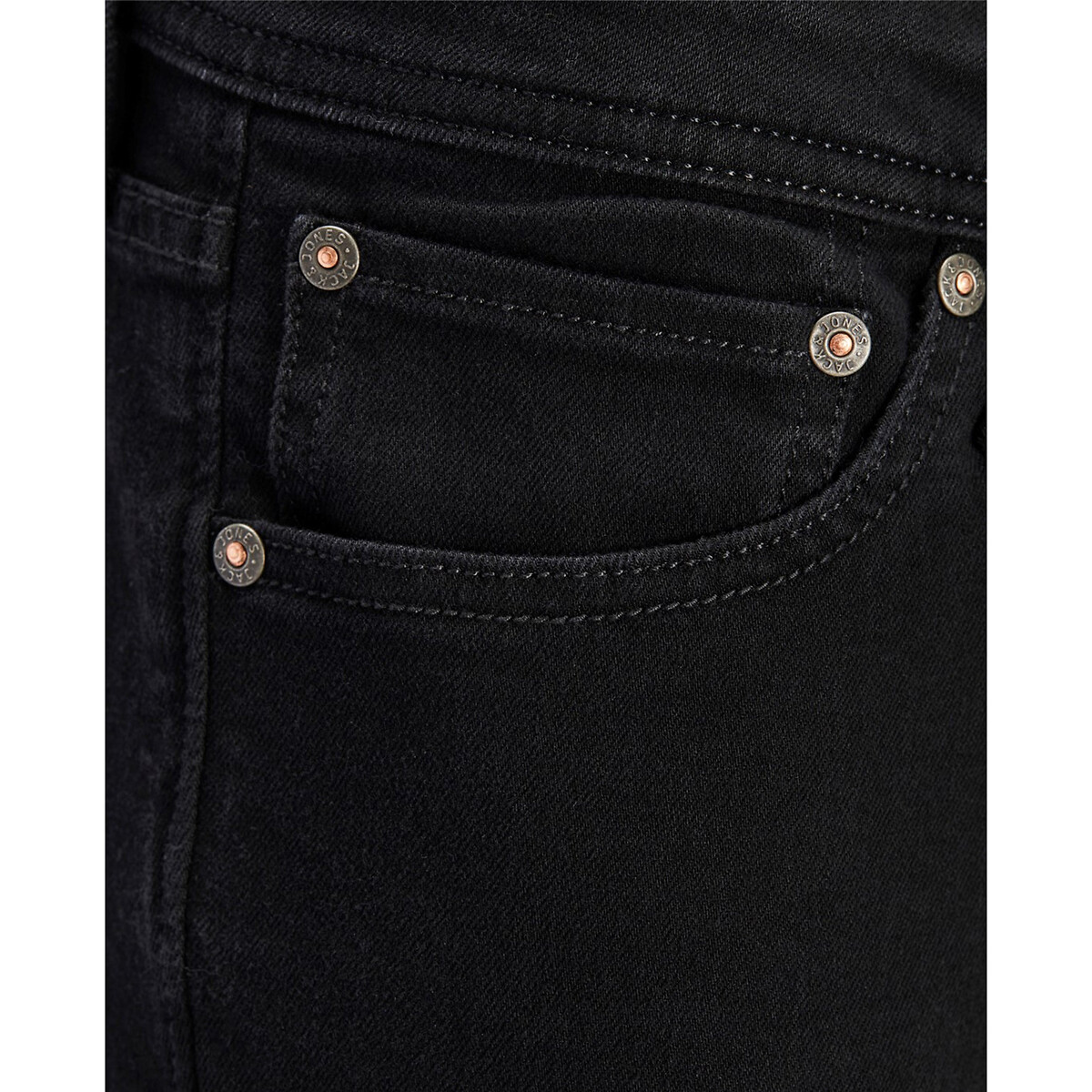 Jean slim, stretch, Glenn noir, JACK & JONES