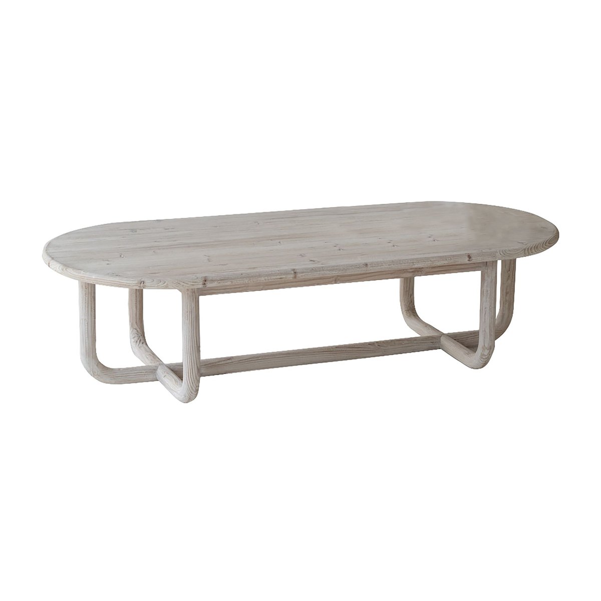 Table basse en pin recyclé beige, NOW'S HOME