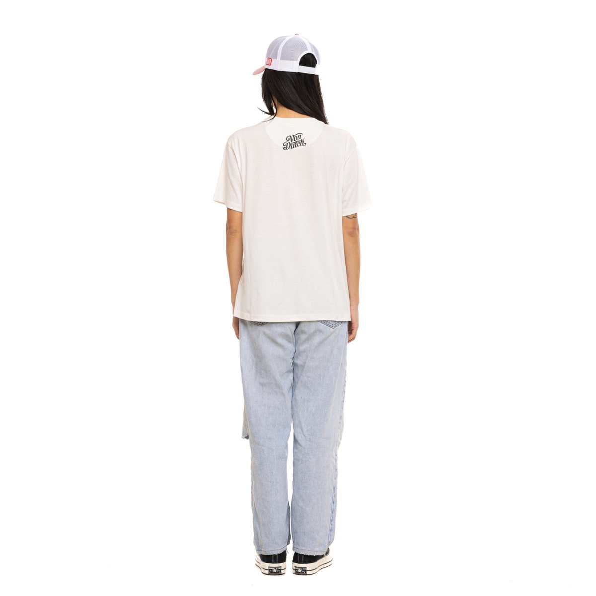 Tee shirt coton SUN blanc cassé/violet/orange/noir, VON DUTCH