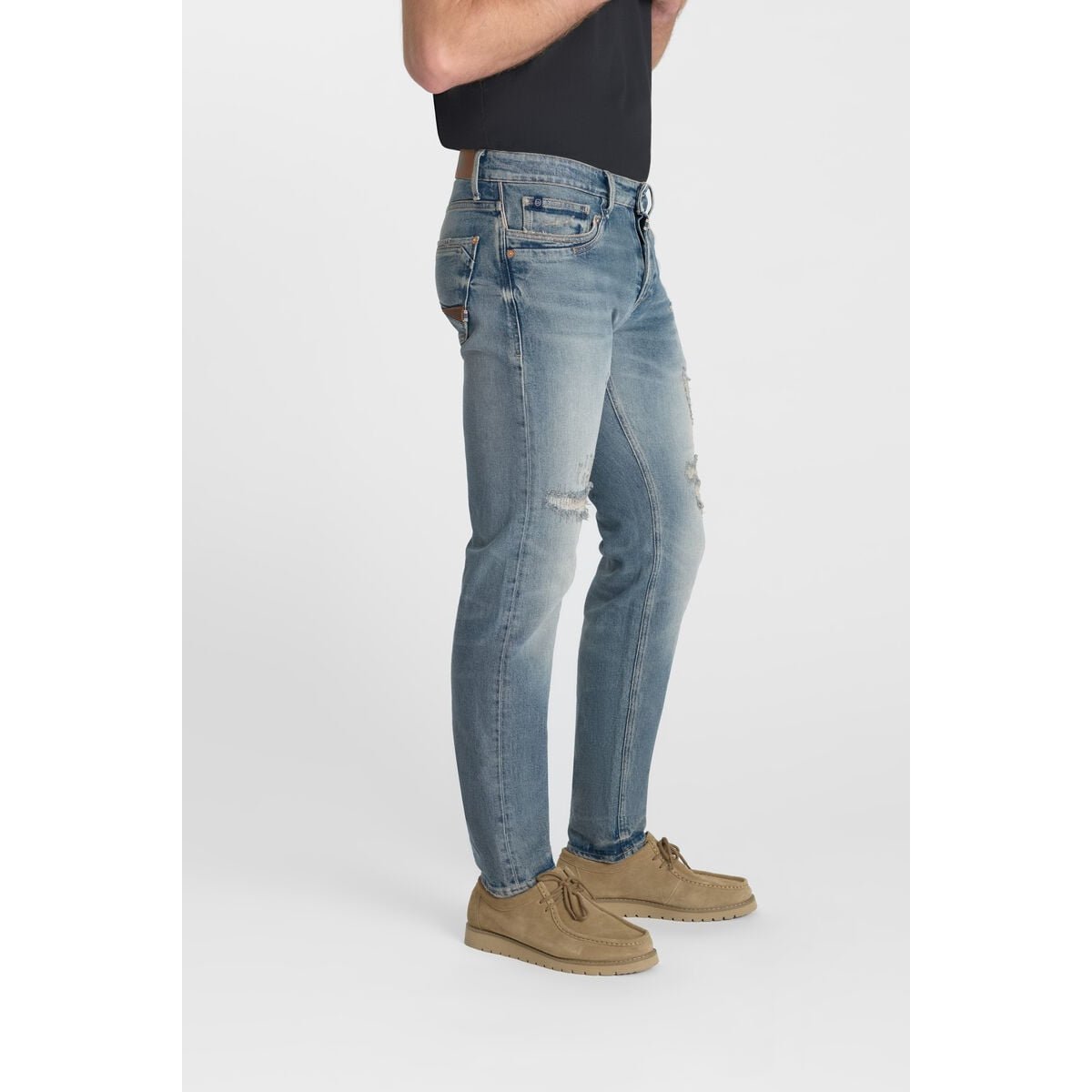 Jeans slim stretch 700/11, longueur 34 blue, LE TEMPS DES CERISES