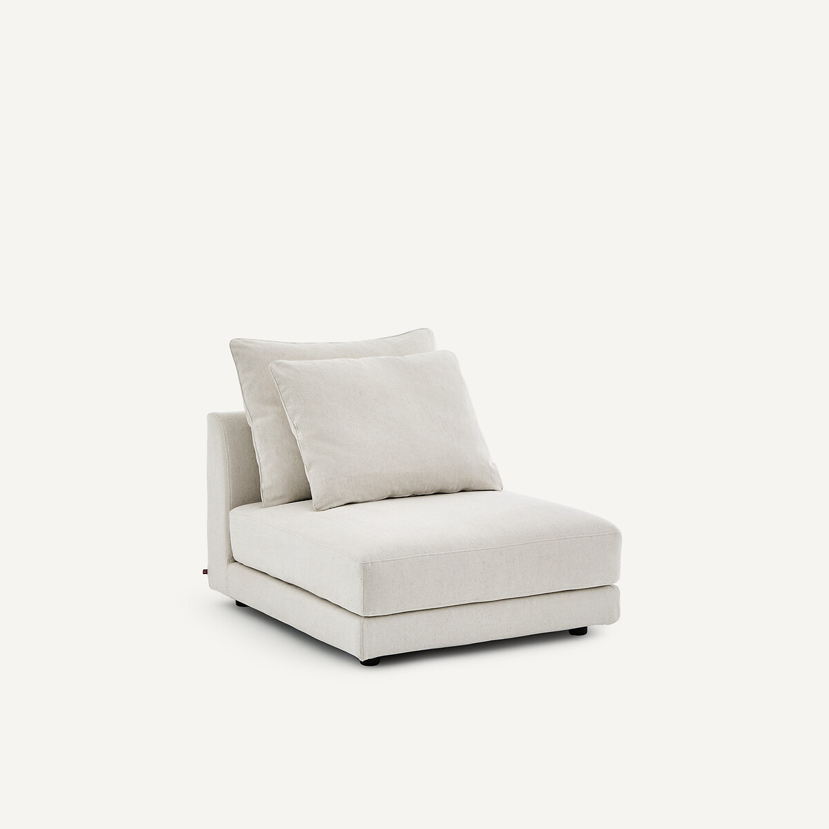 Chauffeuse modulable en toile chinée, TIBERIO ivoire, AM.PM