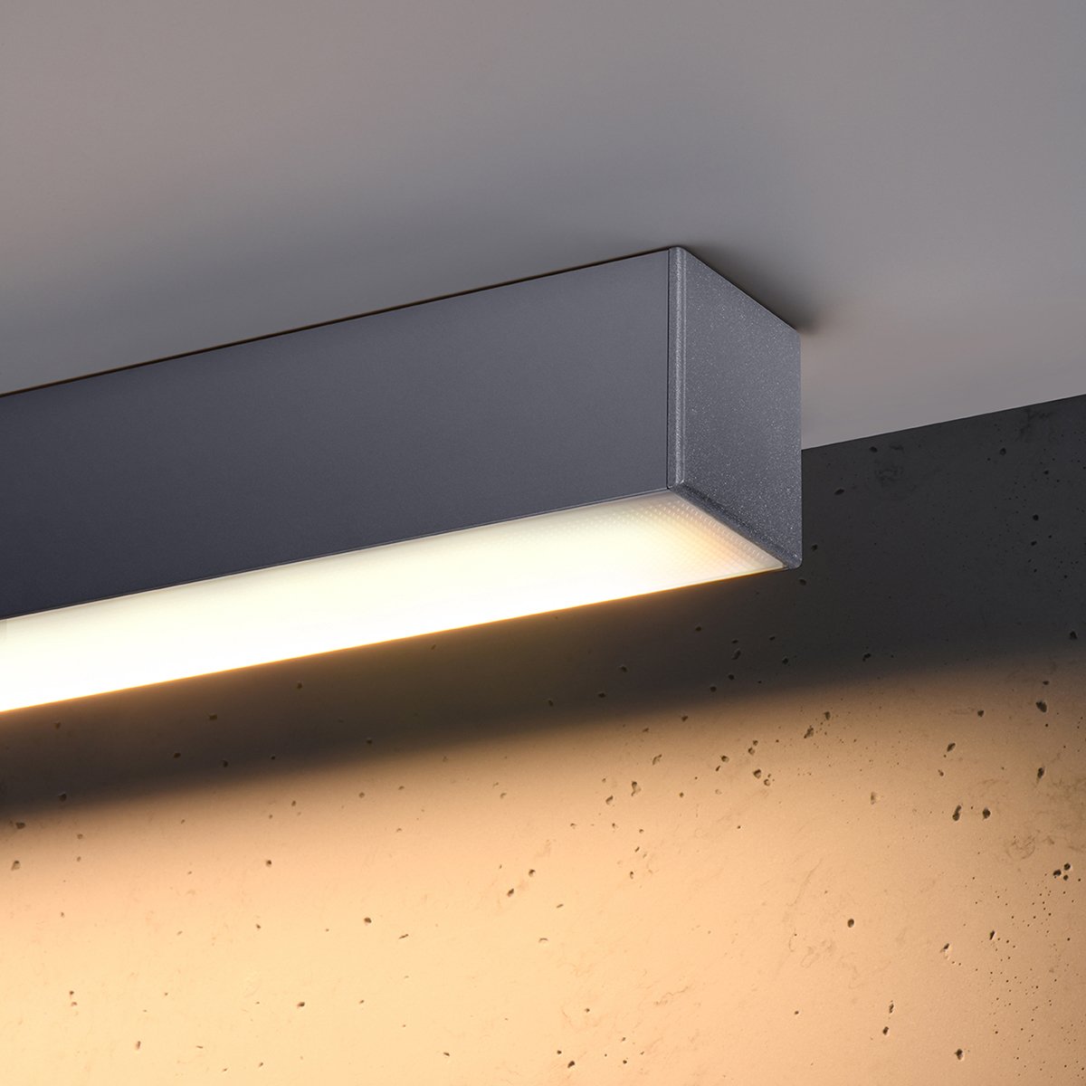 Plafonnier Aluminium Gris LED 1 Pinne gris, EDEN