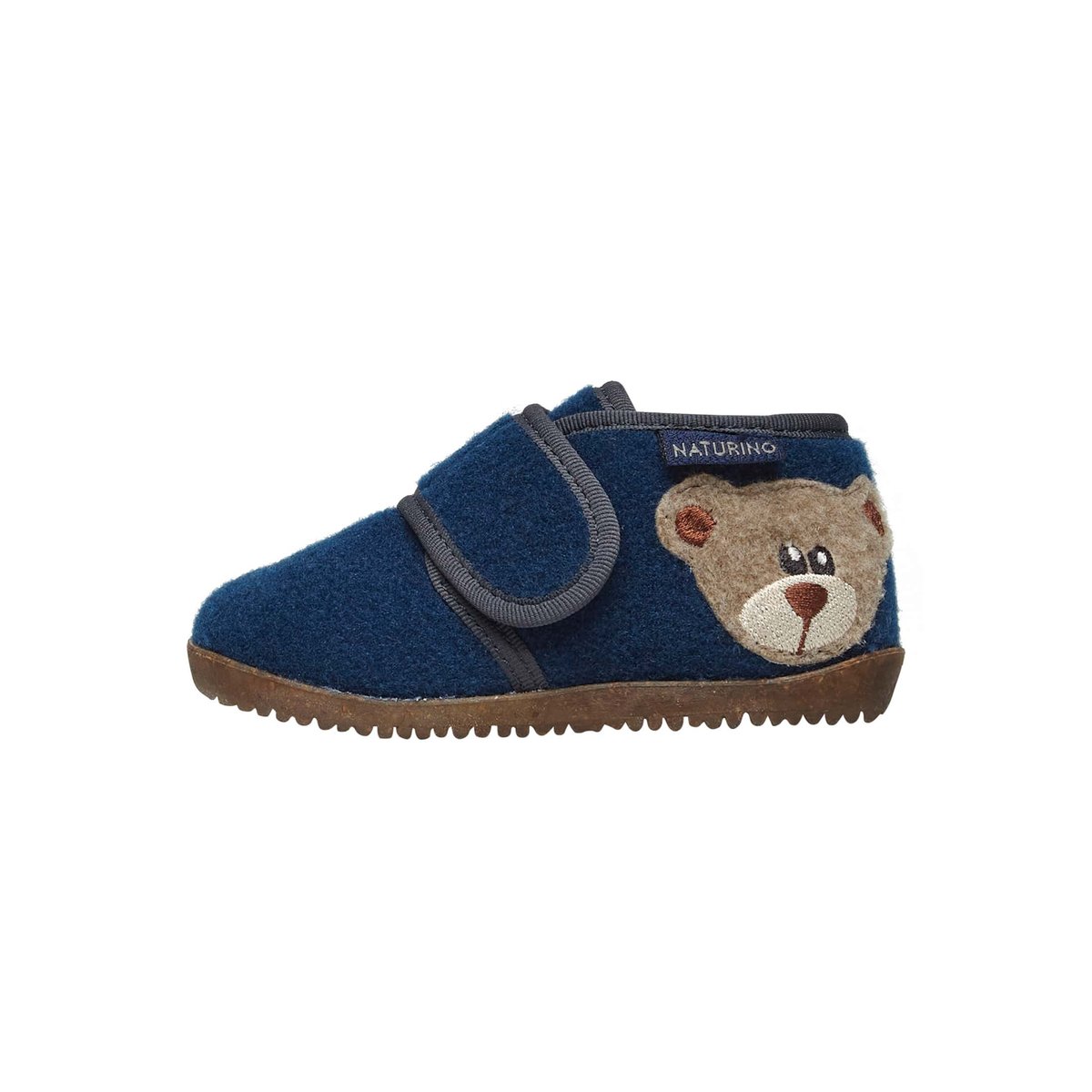 Chaussons Souples Avec Empiècement Étoile Carillon marine, NATURINO