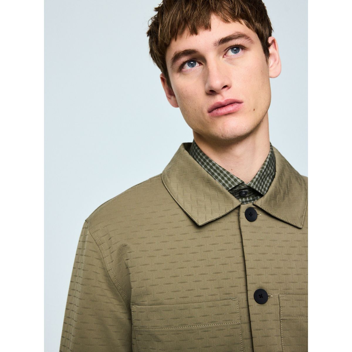 Veste technique texturée vert sauge, NEXT