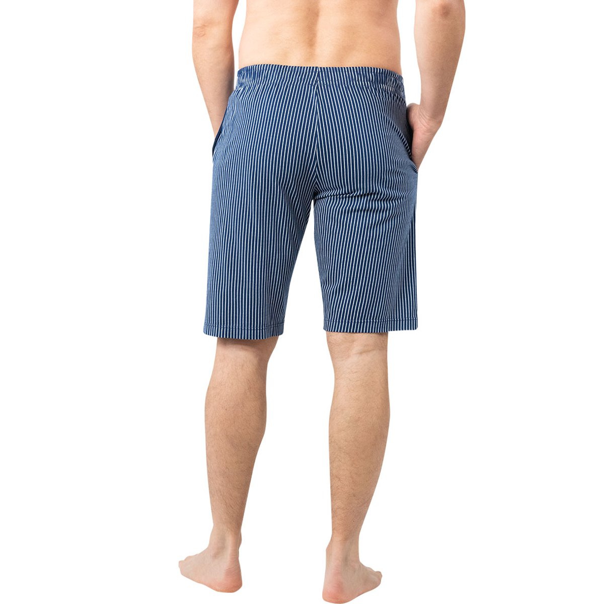 Pyjama court col V COTON BIO vert/bleu, EMINENCE