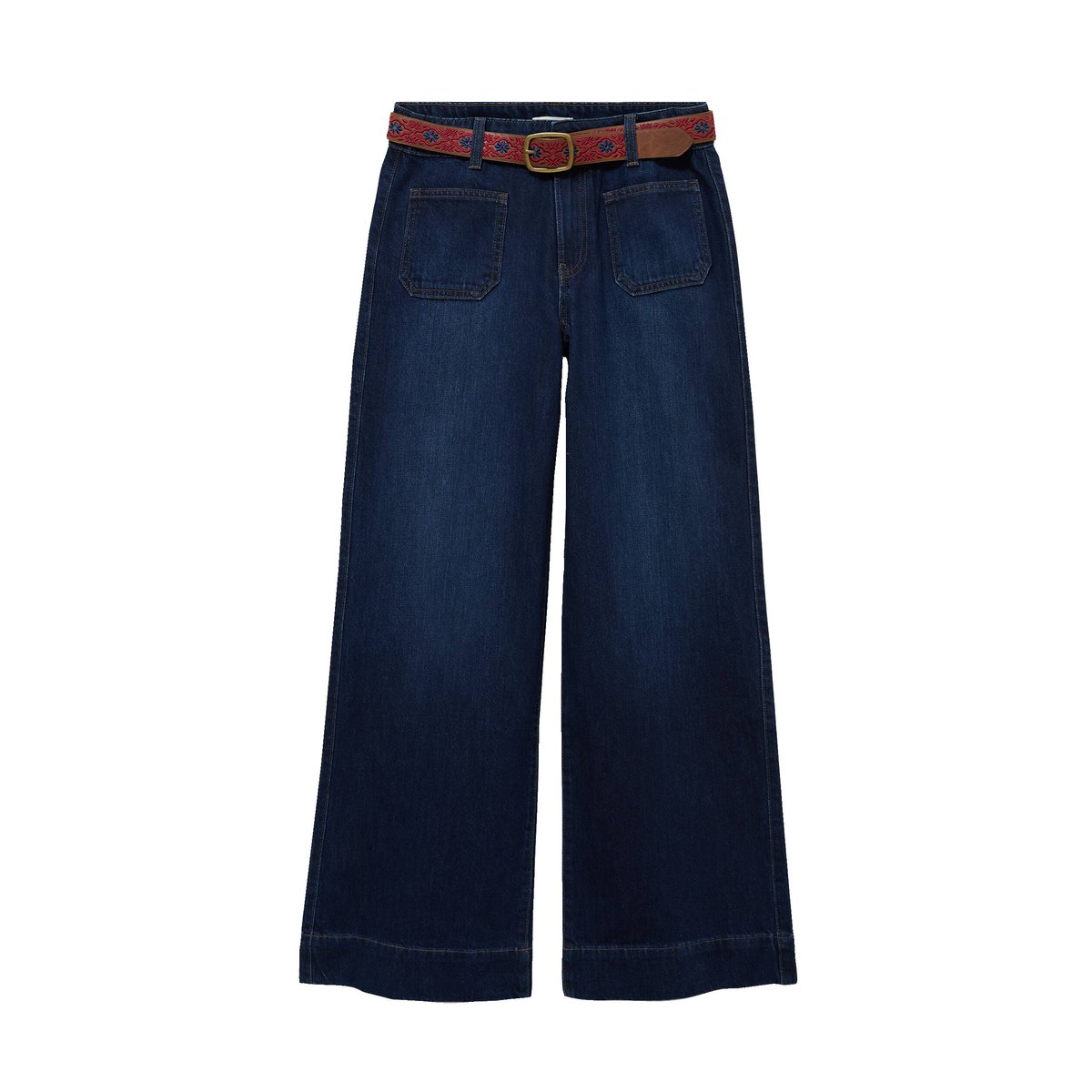 Jean bootcut ceinture amovible denim brut, CACHE CACHE