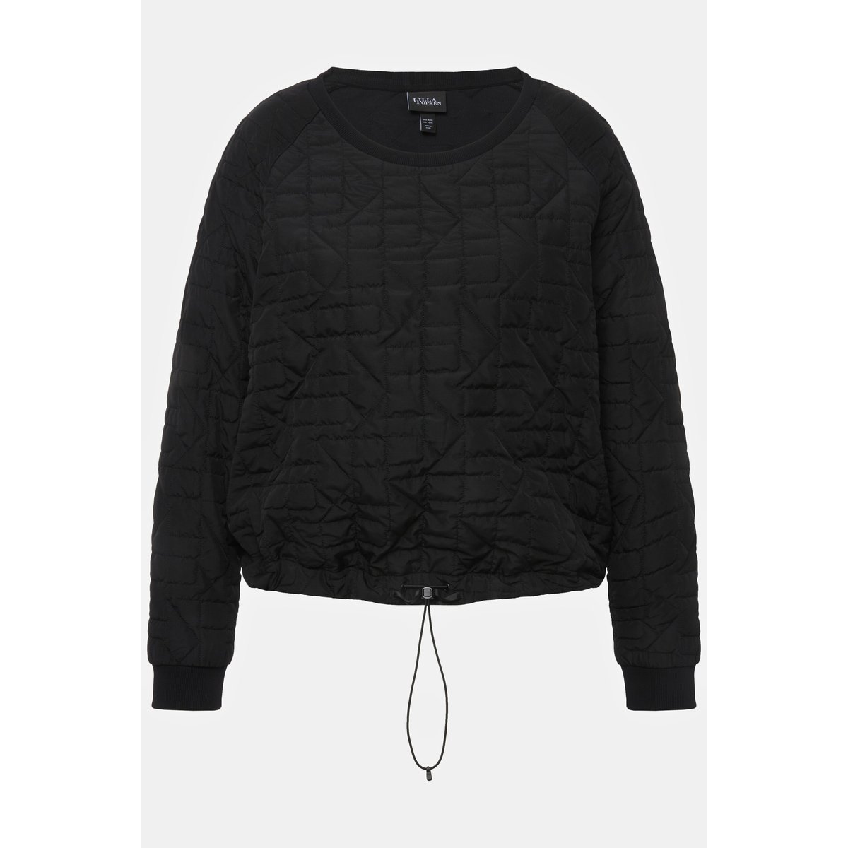 Sweat-shirt à col rond et manches longues noir, ULLA POPKEN