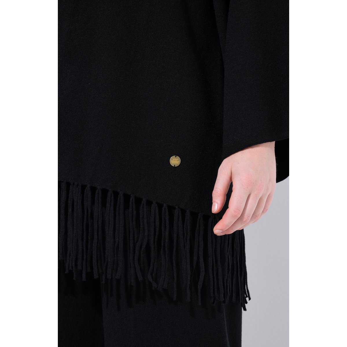 Cardigan long à manches longues noir, ULLA POPKEN