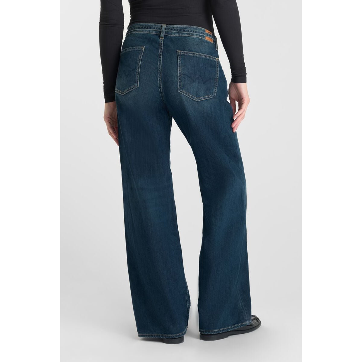 Jeans loose, large wide leg , longueur 34 blue, LE TEMPS DES CERISES