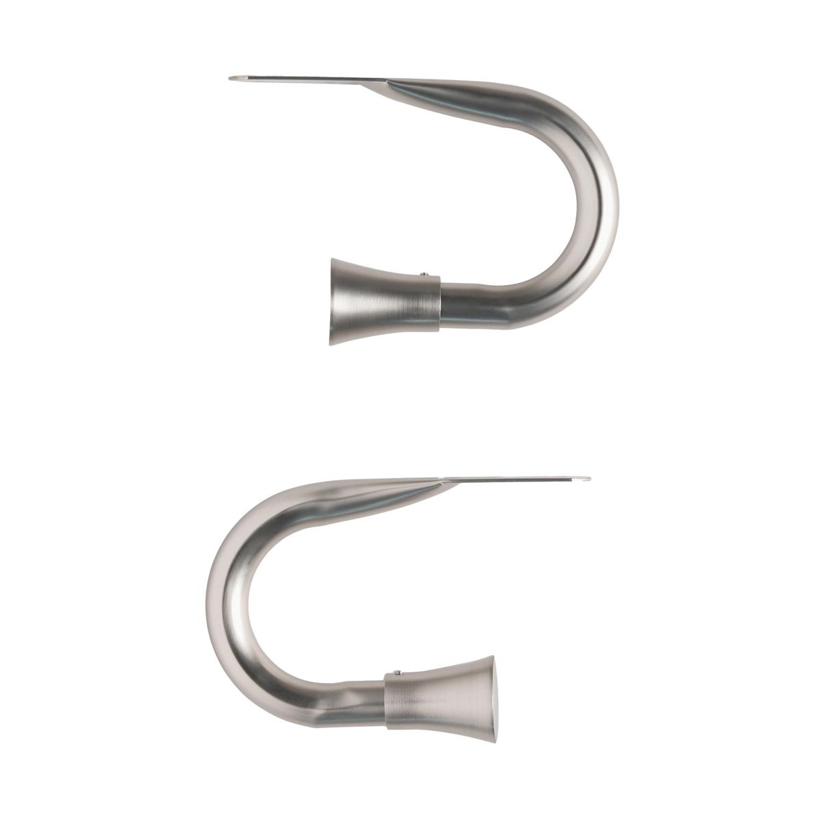 Embrasses à rideaux trompettes, lot de 2 argent brossé, NEXT