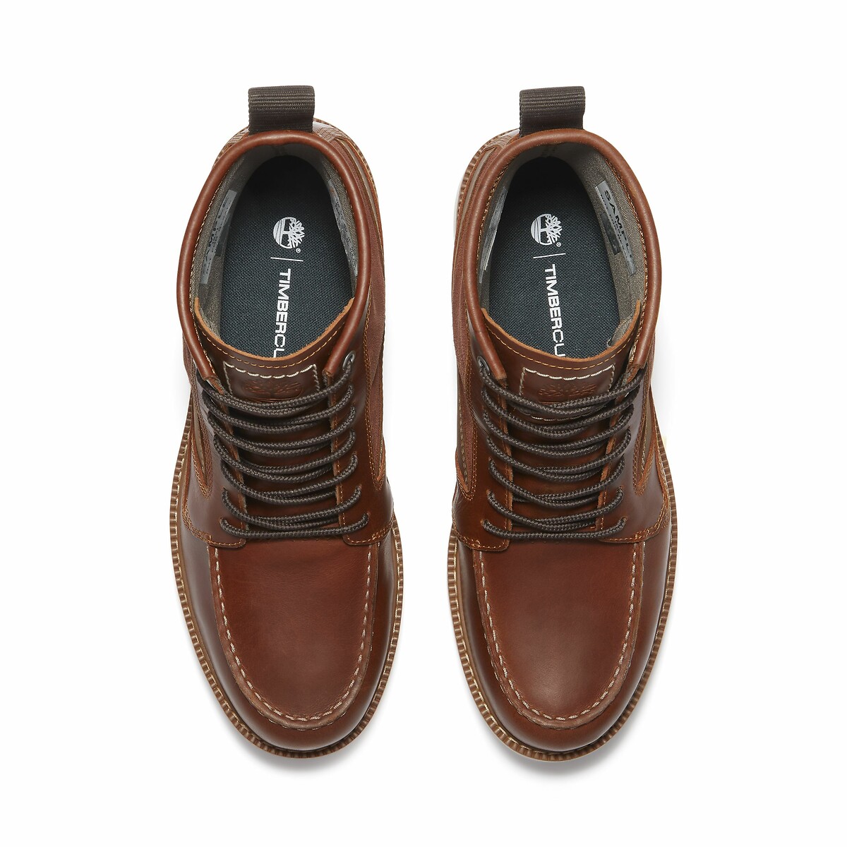 Bottines à lacets en cuir BRITTON MILLS MID LACE rouille, TIMBERLAND