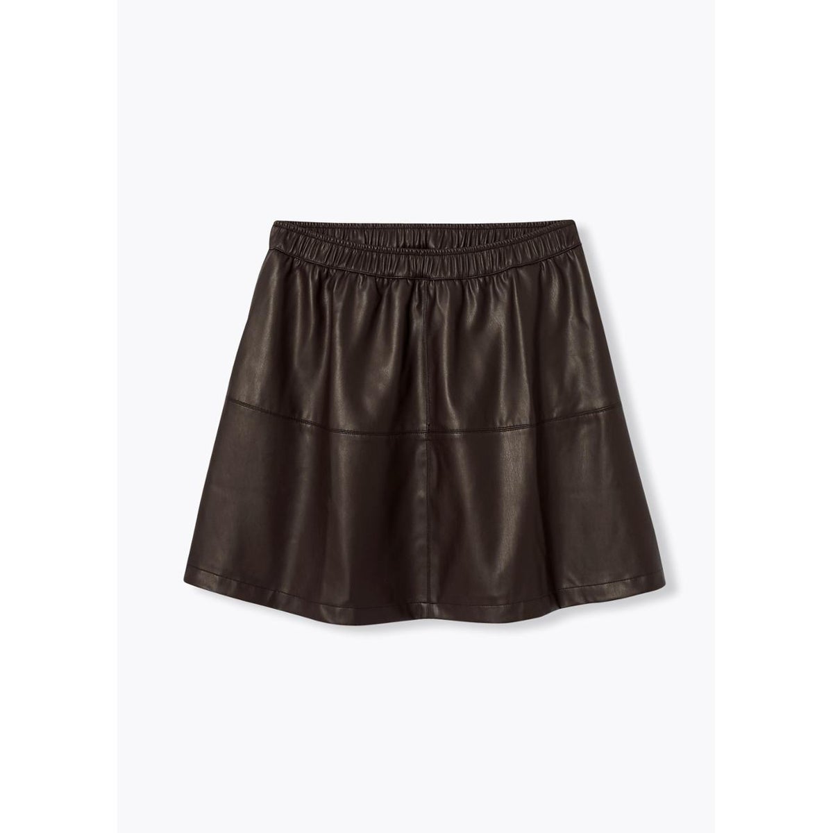 Jupe courte en simili marron, PROMOD