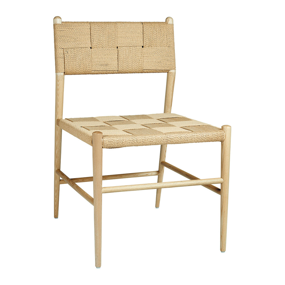 Chaise JULIETTE - Bois blond naturel, BLANC D’IVOIRE