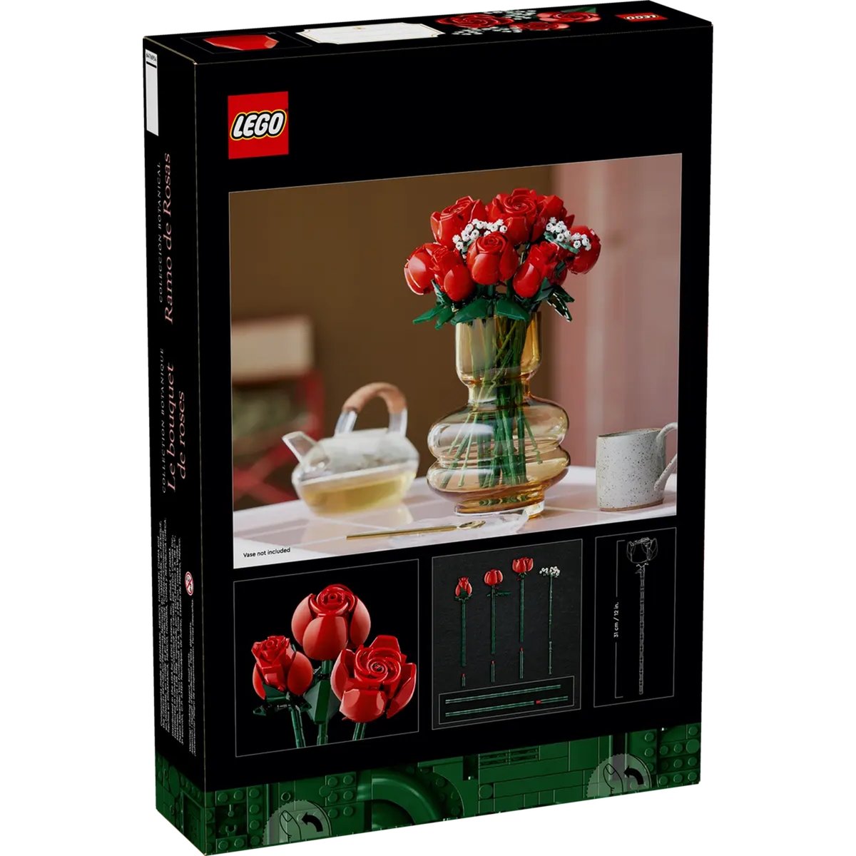 LEGO Icons - Bouquet de Roses - Set de Construction pour Adultes - 10328 multicolore, LEGO