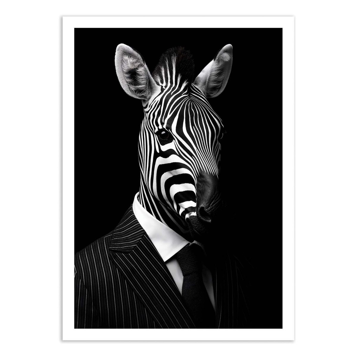 Affiche d'art - Zebra Wild Suits - Philippe Hugonnard couleur unique, WALL EDITIONS