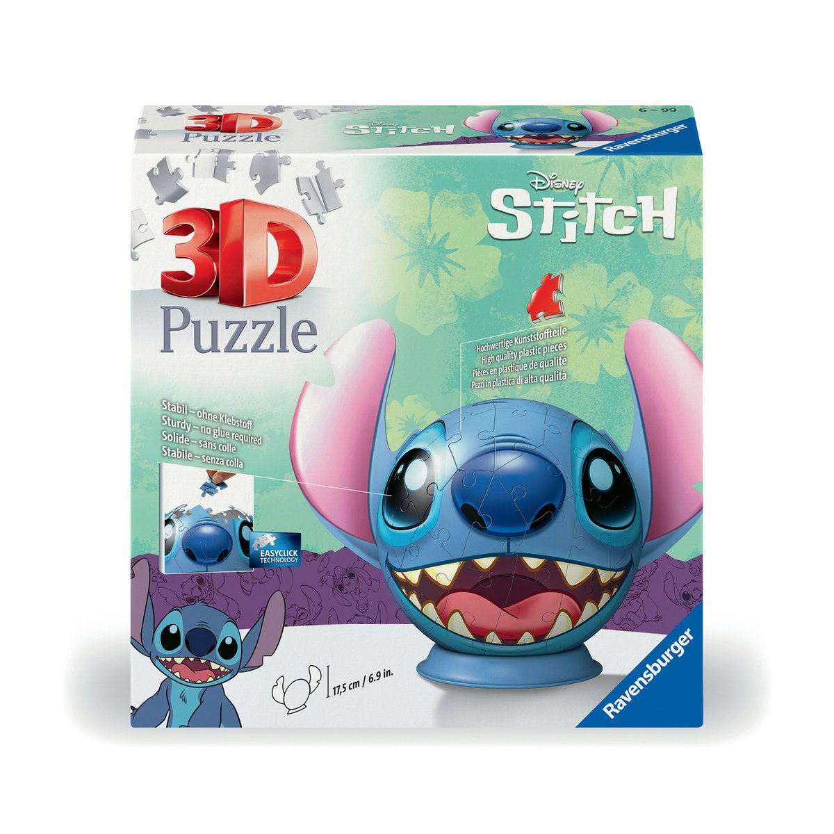 Puzzle 3D ball Stitch  72 pcs couleur unique, RAVENSBURGER