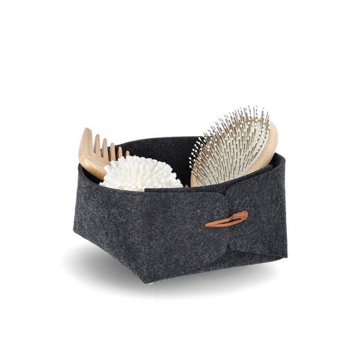 Corbeille en feutrine gris foncé, ZELLER PRESENT