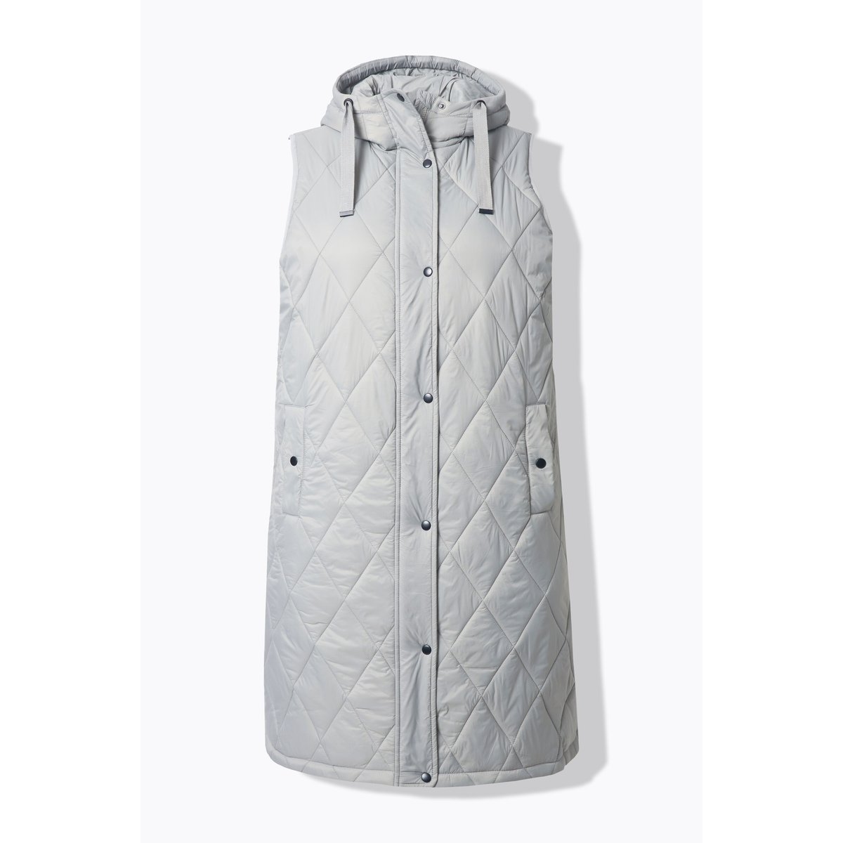 Long gilet matelassé HYPRAR, imperméable gris moyen, ULLA POPKEN
